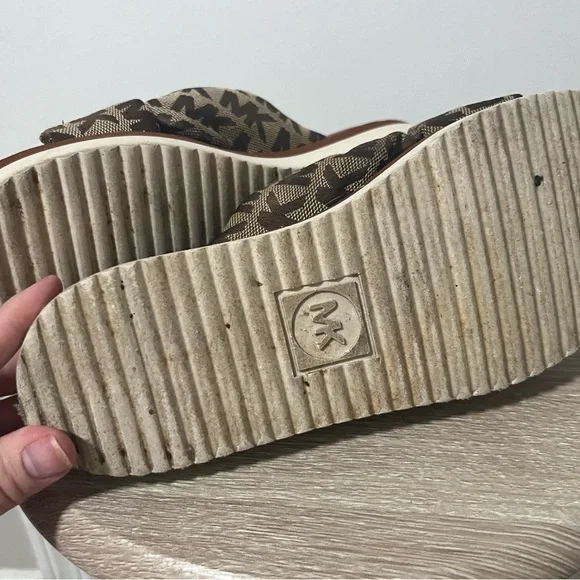 Michael Kors Brown Logo Knot Sandals - Picture 4 of 4